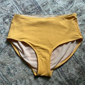 Albion Fit Groove high waist swim bottoms- merigold color - XS